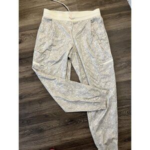 Womens Athleta Venture Jogger Printed Tan Pant Size 8 Athleisure‎